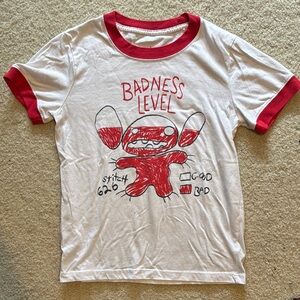 White and Red Graphic T-Shirt